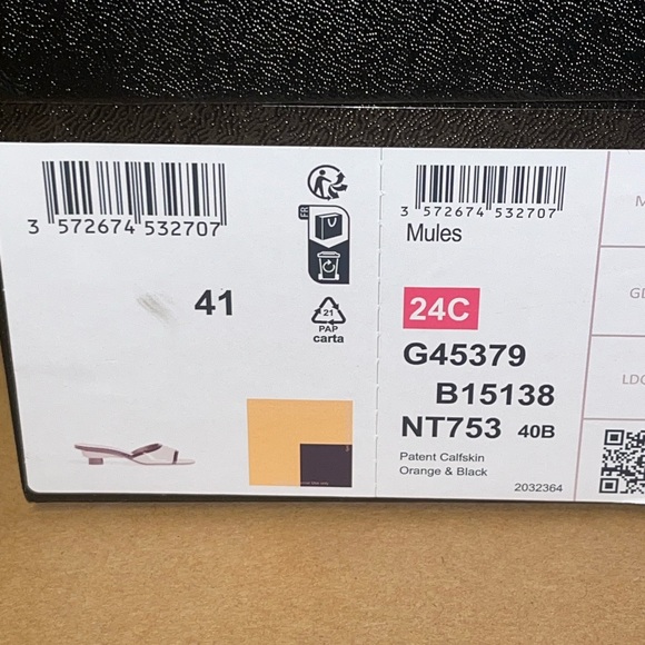 Authentic Chanel Mules orange/black size 41 - Picture 14 of 16